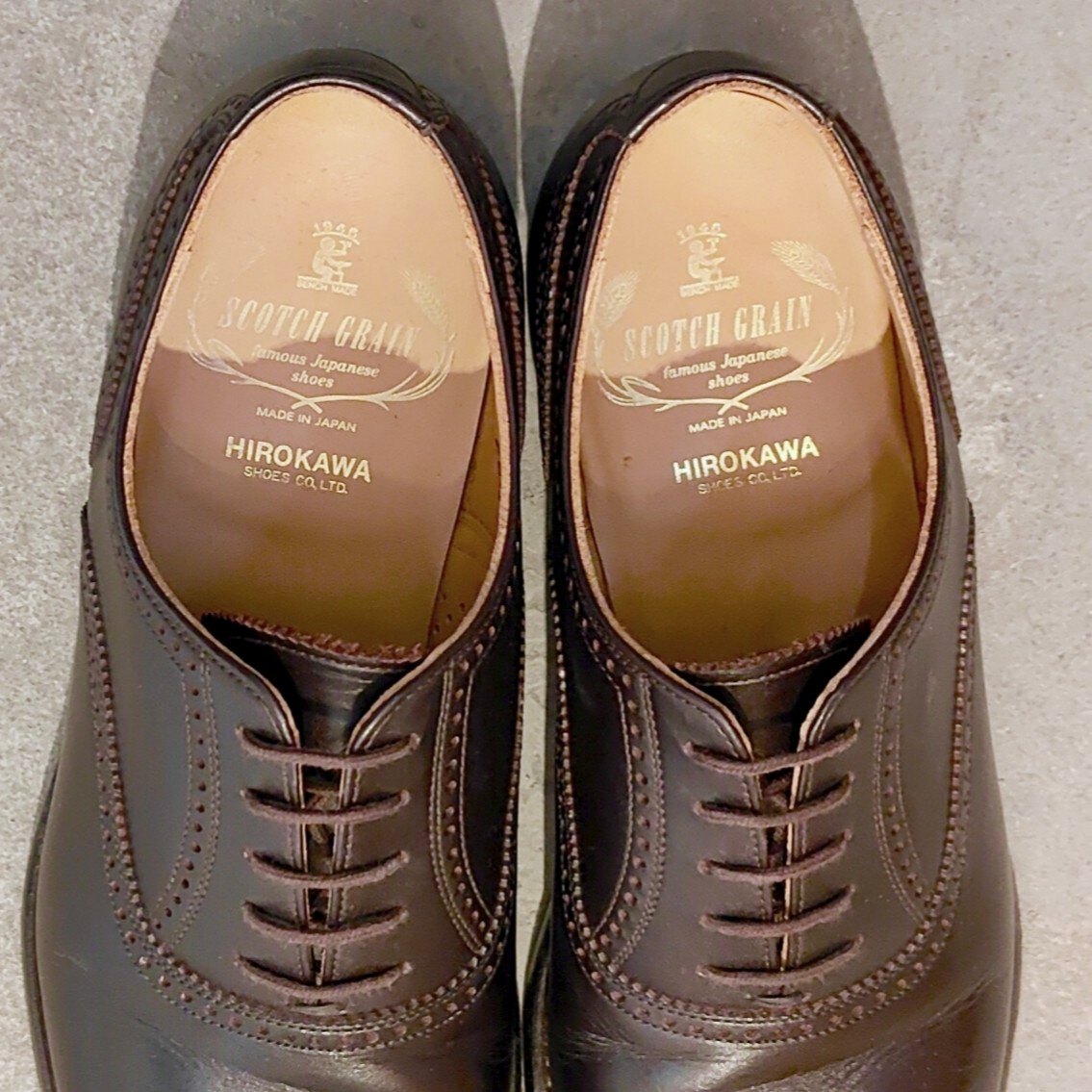 極美品【SCOTCH GRAIN】スコッチグレイン F-920 オデッサ カーフ ダークブラウン サイズ23.5cm