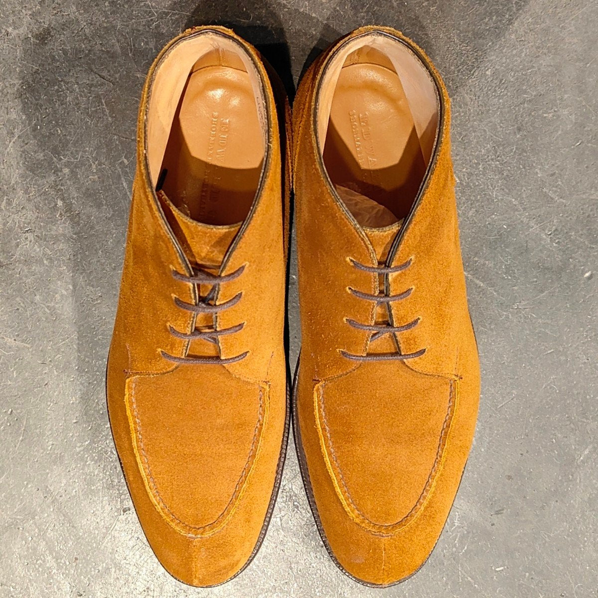 極美品 【EDWARD GREEN】エドワードグリーン ハリファックス Uチップ チャッカブーツ スエード ブラウン サイズ UK6E 202ラスト