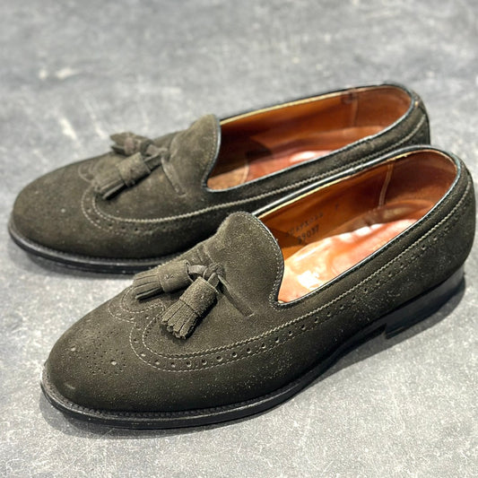 極美品【ALDEN】オールデン 39037 タッセルローファー スエード カーキ サイズUS8.5 アバディーンラストラスト