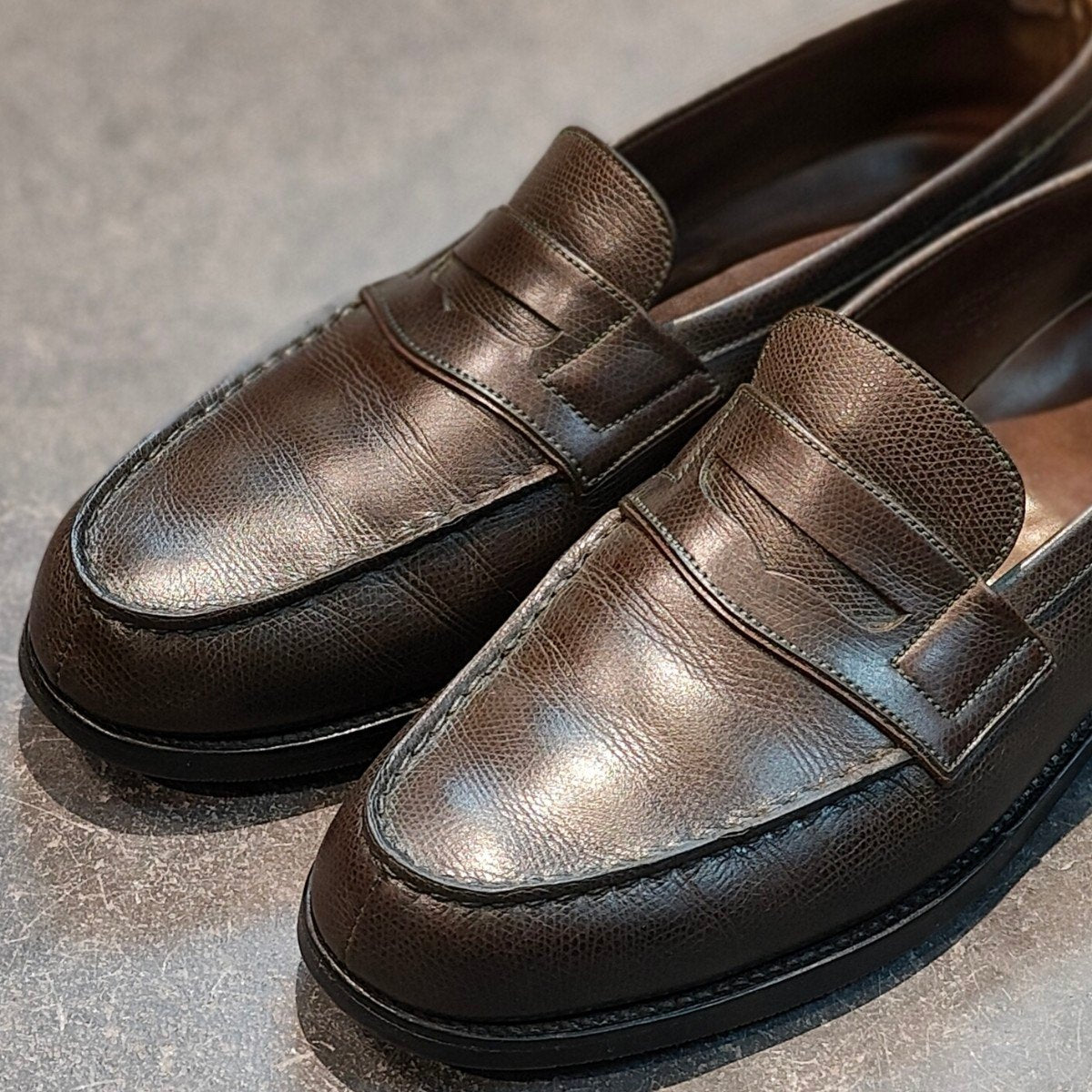 希少 美品【J.M.WESTON】ジェイエムウエストン 180 シグニチャーローファー 120周年記念限定ライン「カントリー・クラブ」コレクション 2011年モデルグレインレザー ブロンズグリーン サイズ U6.5C 41ラスト 現行参考定価¥156,200-