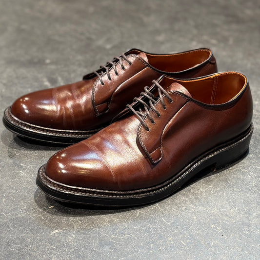 【ALDEN】オールデン レザーシューズ D6419 ビームス別注 プレーントゥ  カーフ ブラウン サイズUS6.5D バリーラスト