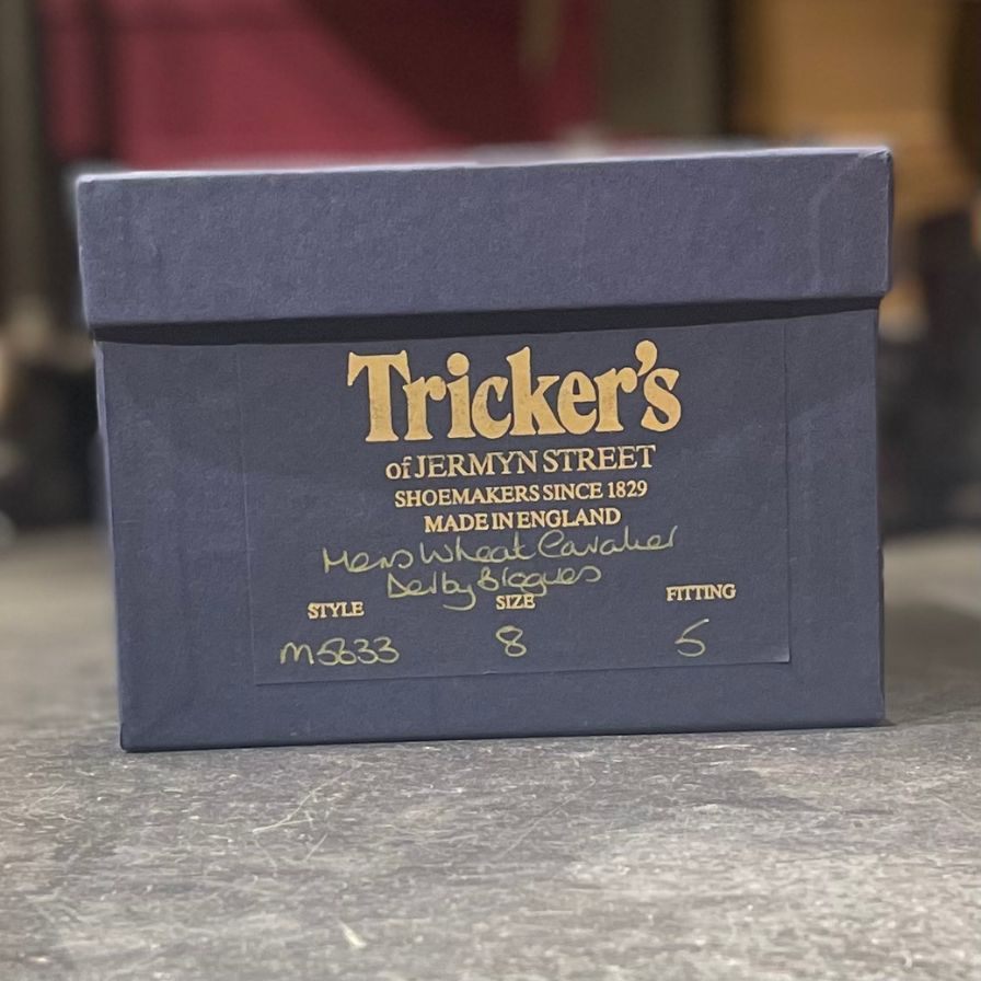 【Tricker's】トリッカーズ M5633 ウイングチップ カーフ ブラウン サイズ UK8 ※使用感強