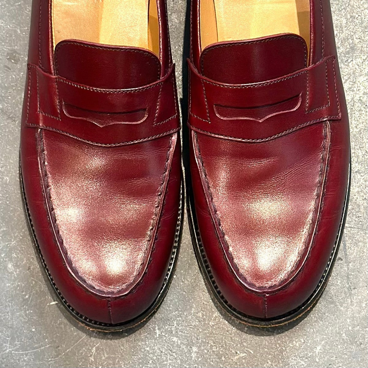 極美品【J.M.WESTON】ジェイエムウエストン シグネチャーローファー 180 ボックスカーフ トゥカンバーガンディ サイズ 6B 41ラスト