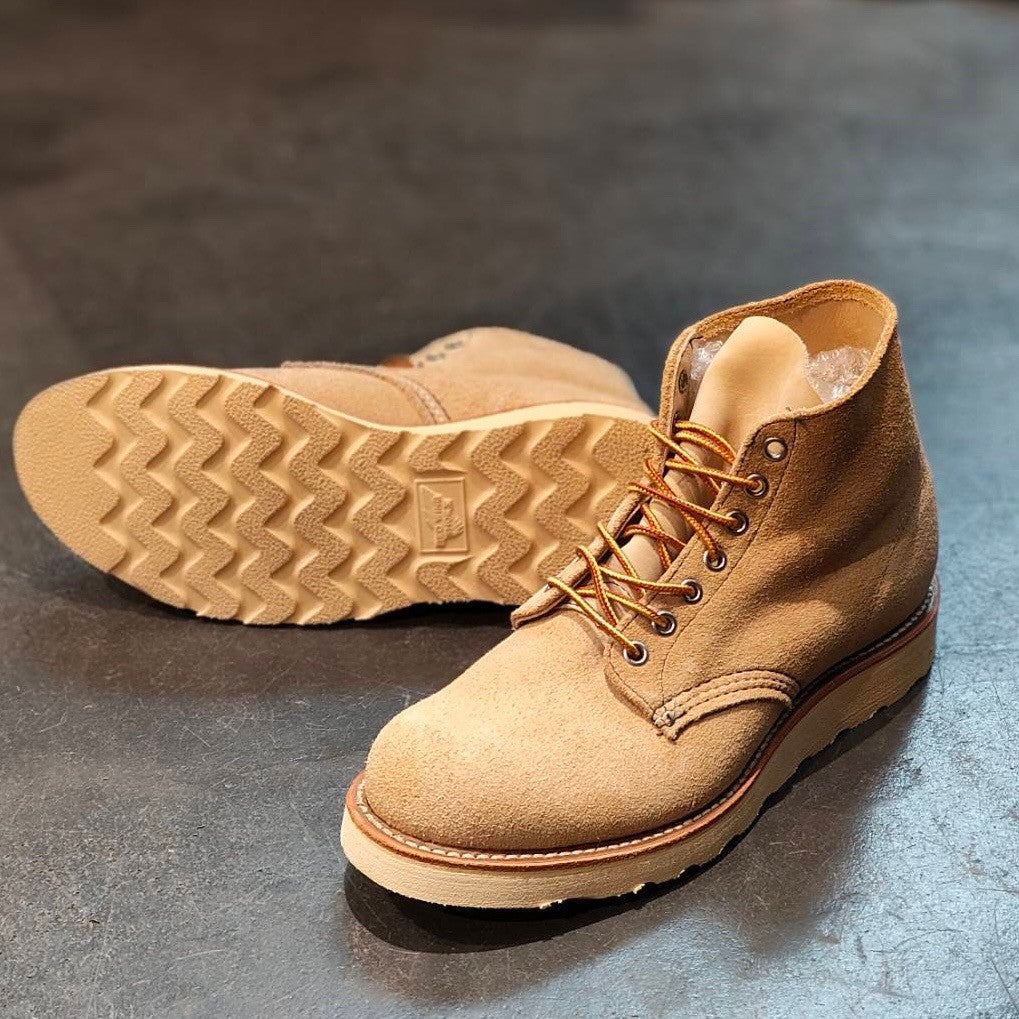 未使用品【REDWING】レッドウィング アイリッシュセッター 四角犬タグ ワークブーツ スエード ベージュ系 サイズ US7