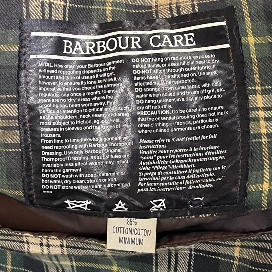 【BARBOUR】バブアー ソルウェイジッパー 2ワラント ブラウン系 サイズ40