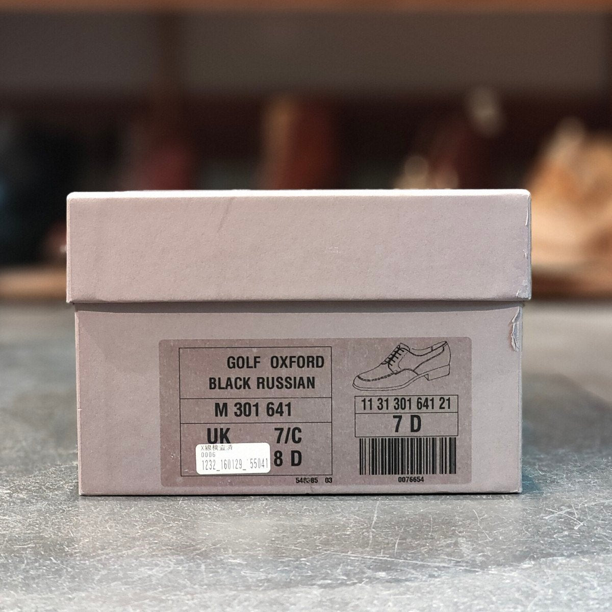 希少 美品 【J.M.WESTON】ジェイエムウエストン 641 ゴルフ Uチップ ロシアンカーフ ブラック サイズ UK7D 31ラスト 定価¥179,300-