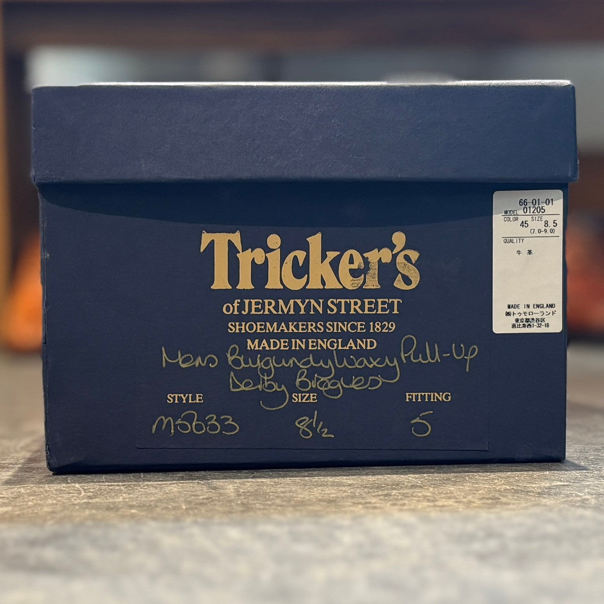 【Tricker's】トリッカーズ トゥモローランド別注 M5633 バートン ウイングチップ フルブローグ カーフ ボルドー サイズUK8.5