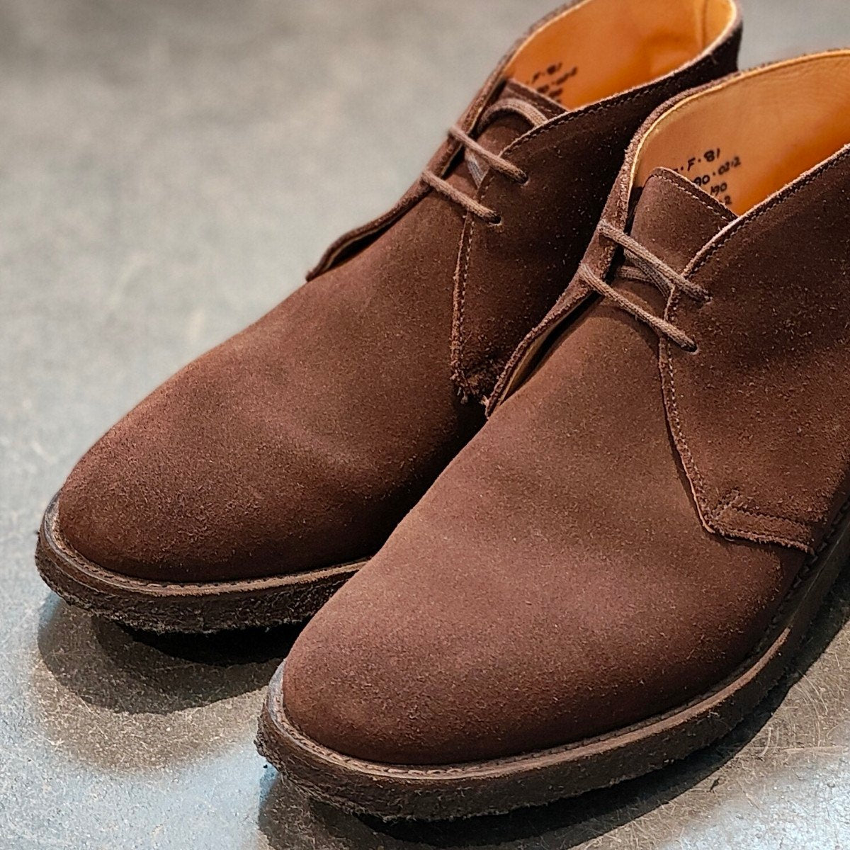 極美品 【Church's】チャーチ 4都市 ライダー チャッカブーツ スエード ブラウン サイズ UK65F 81ラスト