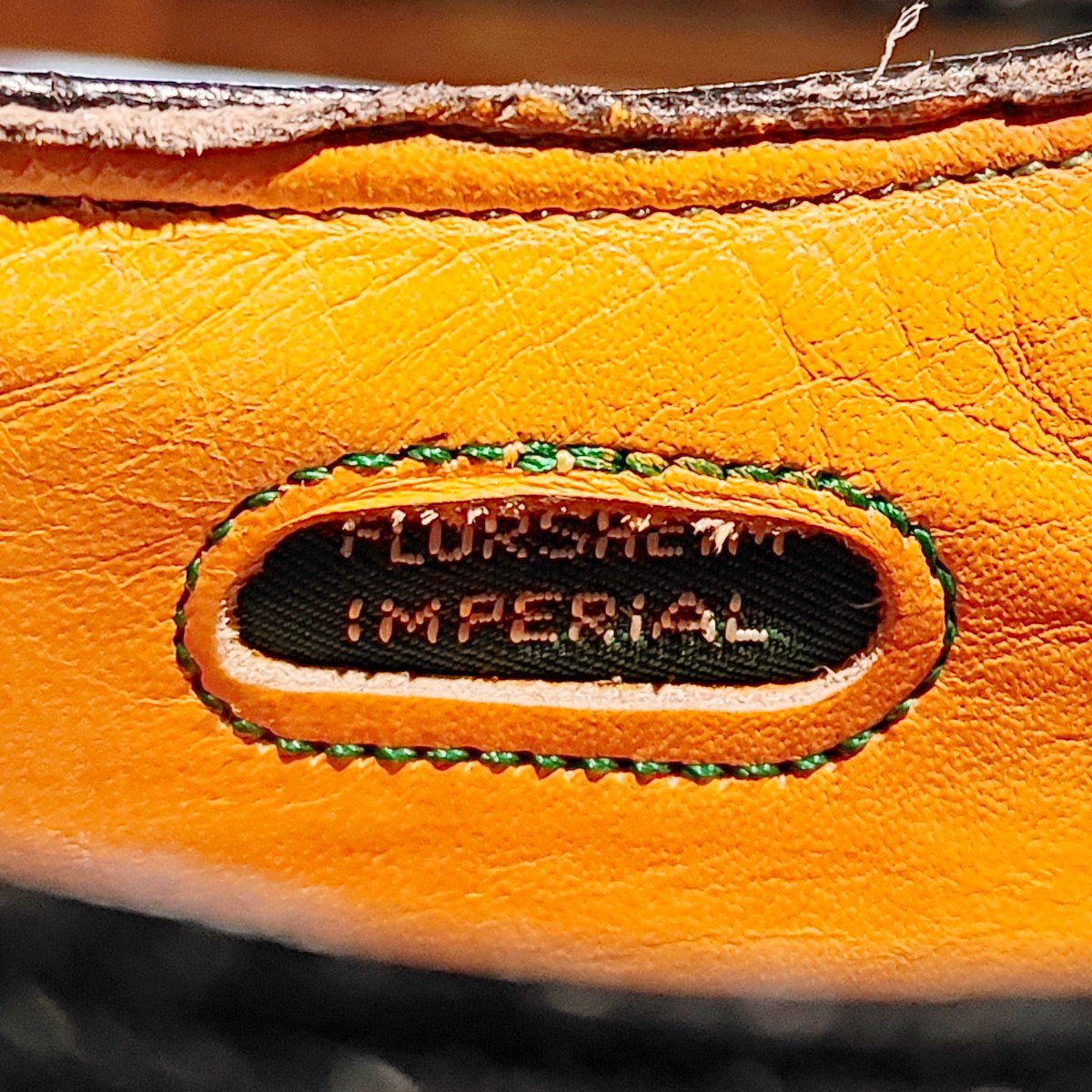 希少 【FLORSHEIM】フローシャイム ケンムール 筆記体ロゴ 緑枠 ウイングチップ グレインレザー ブラック サイズ US9