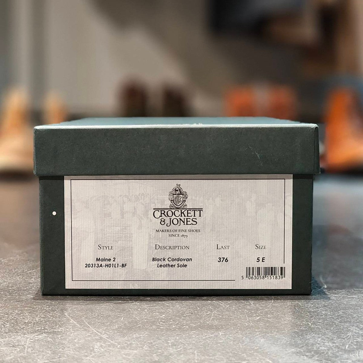 新品未使用 【CROCKETT&JONES】クロケット&ジョーンズ ビームスF別注 メイン2 ローファー コードバン ブラック サイズUK5E 376ラスト