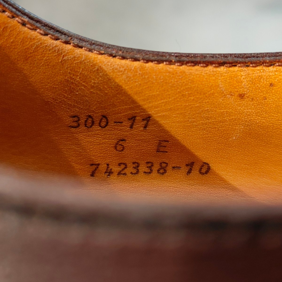 希少 極美品【J.M.WESTON】ジェイエムウエストン 300  旧旧ロゴ ストレートチップ カーフ ブラウン UK6E 11ラスト 参考定価¥165,000-