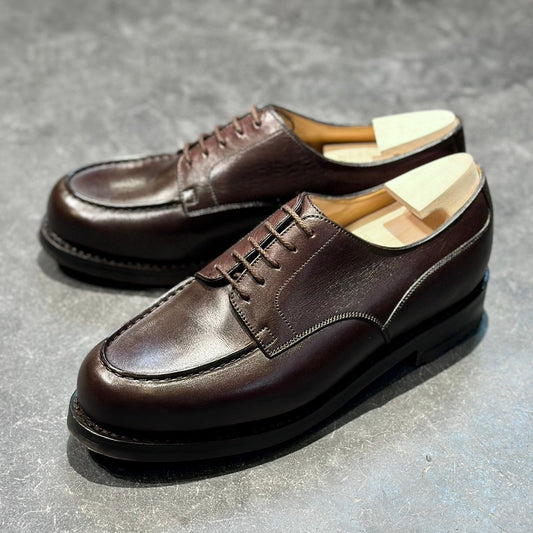 使用数回 【J.M.WESTON】ジェイエムウエストン 641 ゴルフ Uチップ ソフトカーフ ダークブラウン サイズ UK6.5D 31ラスト 参考定価¥176,000-