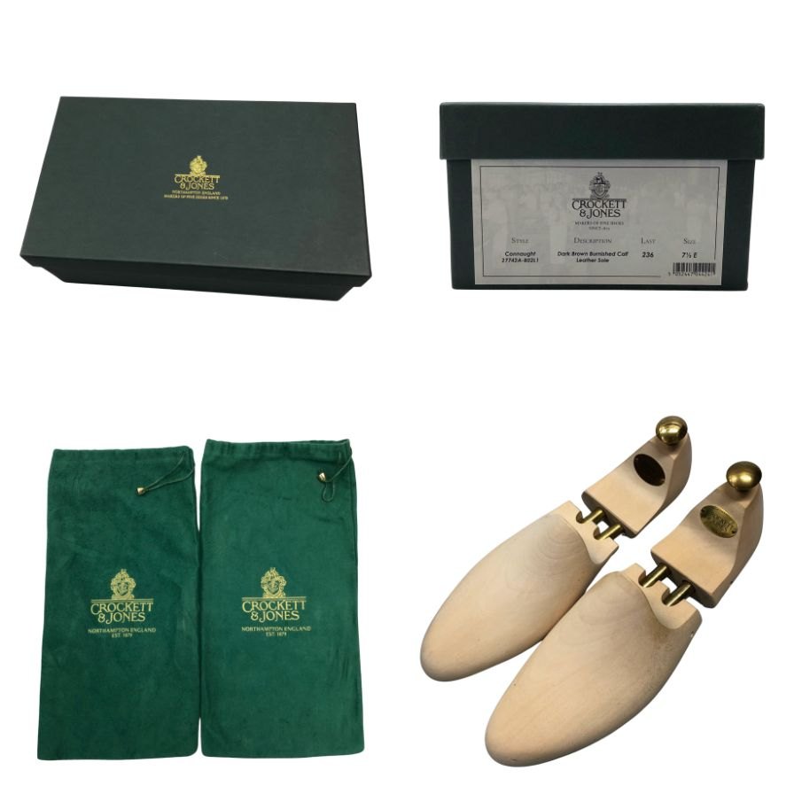【CROCKETT&JONES】クロケット&ジョーンズ ビジネスシューズ ストレートチップ ブラウン(茶系) サイズ 7.5 236ラスト