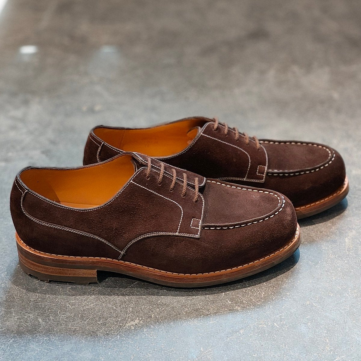 新品未使用【J.M.WESTON】ジェイエムウエストン 641 ゴルフ Uチップ スエード ダークブラウン サイズ UK7E 31ラスト 参考定価176,000-