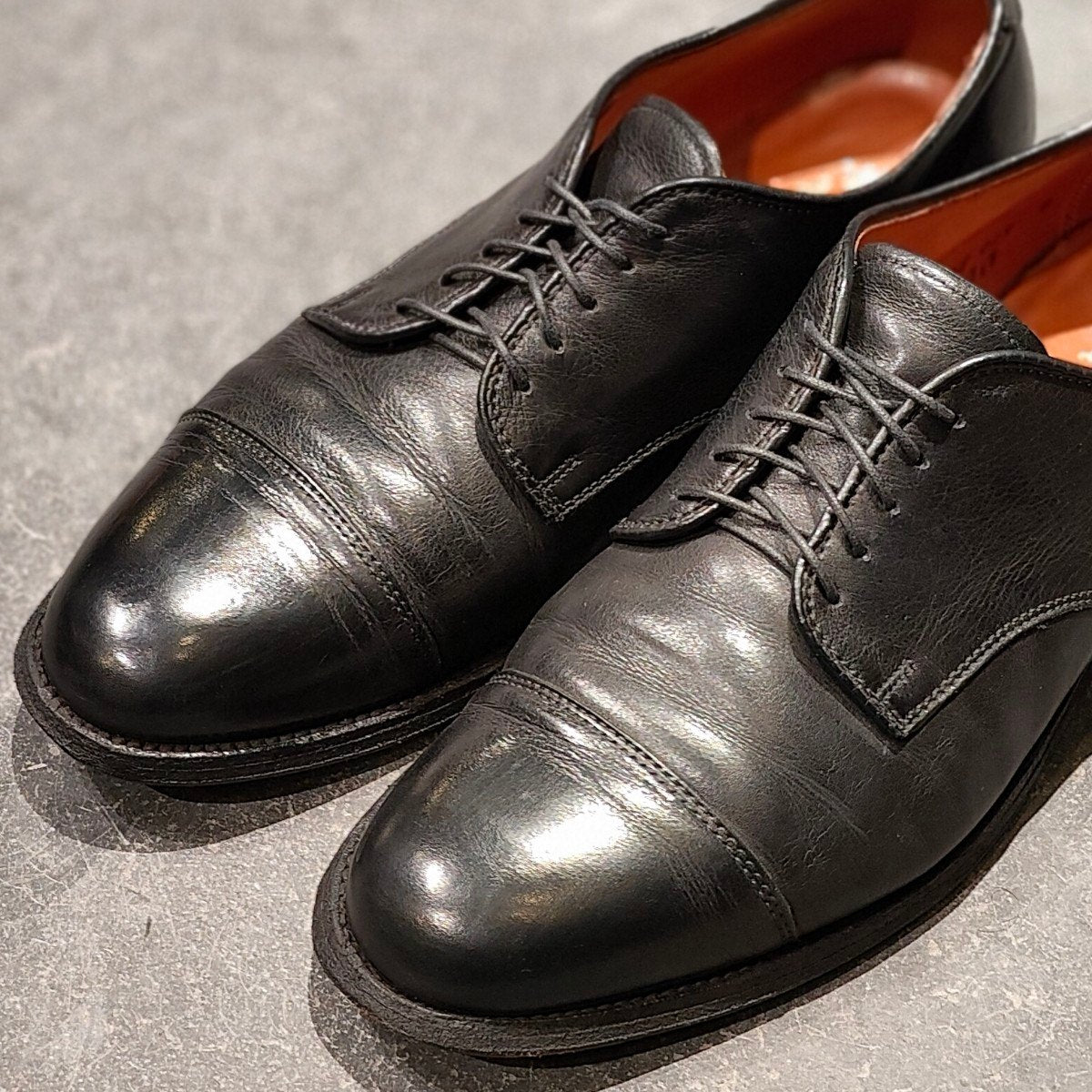 【ALDEN】オールデン レザーソウル別注 9571F ブルーチャー キャップトウ カーフ ブラック サイズUS8.5D カプリラスト