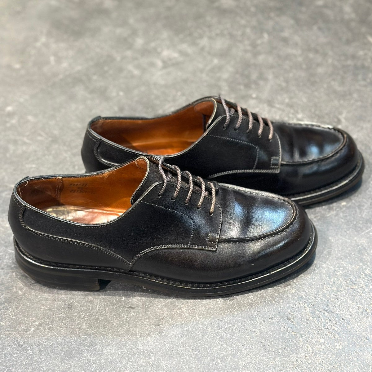 美品【J.M.WESTON】ジェイエムウエストン 641 旧旧ロゴ Uチップ カーフ ブラック サイズ UK5.5C 31ラスト