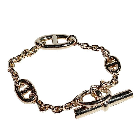 【HERMES Accessory】エルメス ブレスレット ファランドール シェーヌダンクル LG Ag925 シルバー ユニセックス