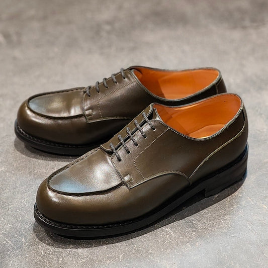 試着程度 【J.M.WESTON】ジェイエムウエストン 641 ゴルフ Uチップ ボックスカーフ ハンターグリーン サイズ UK7E 31ラスト 参考定価176,000-