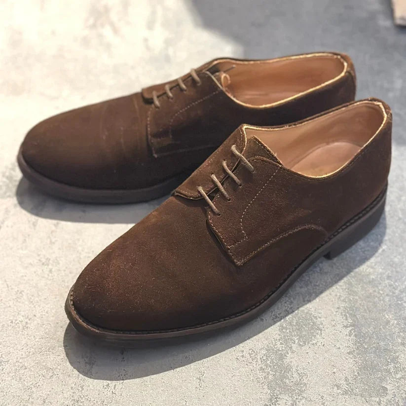 SANDERS】サンダース 9841SS プレーントゥ スエード ブラウン