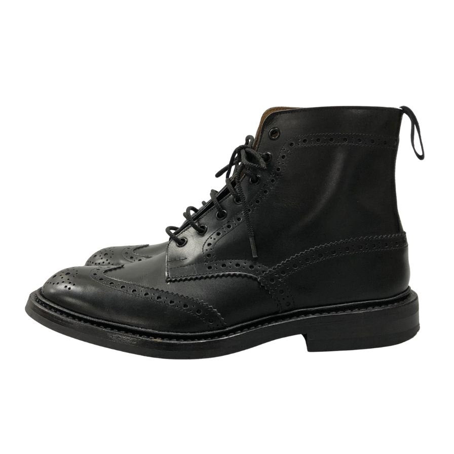 美品【Tricker´s】トリッカーズ 5634 ストウ カントリーブーツ レザー ブラック サイズ UK9