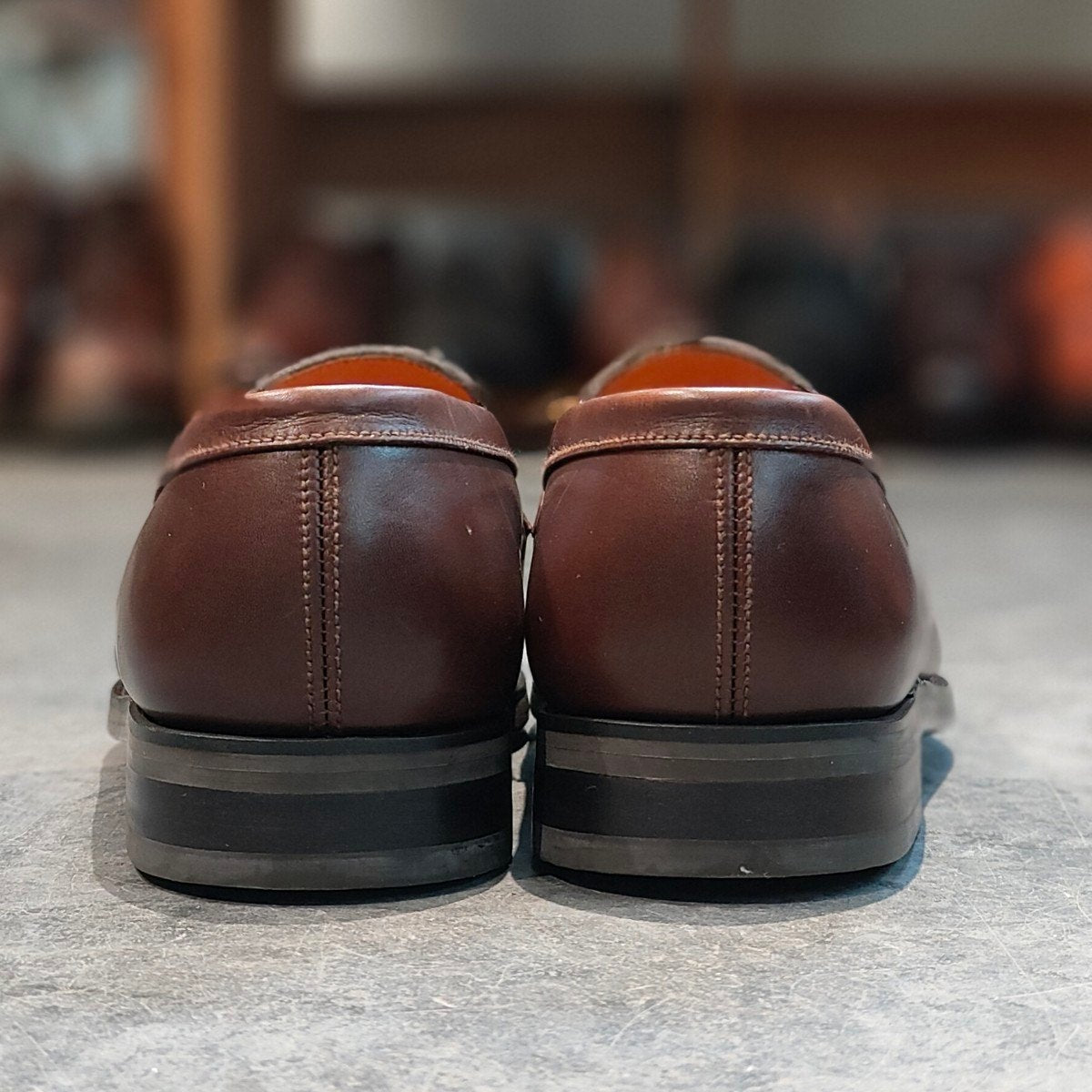 使用数回【J.M.WESTON】ジェイエムウエストン 180 シグニチャーローファー カーフ ダークブラウン サイズ UK5D 41ラスト 参考定価¥156,200-