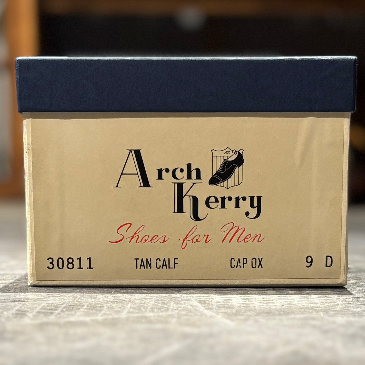 【Arch Kerry】アーチケリー レザーシューズ 30811 パンチドキャップトゥ カーフ ブラウン サイズ 9D