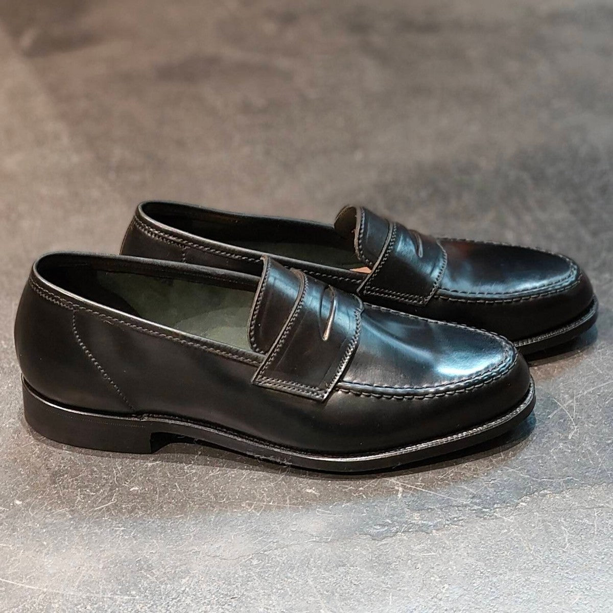新品未使用 【CROCKETT&JONES】クロケット&ジョーンズ ビームスF別注 メイン2 ローファー コードバン ブラック サイズUK5E 376ラスト