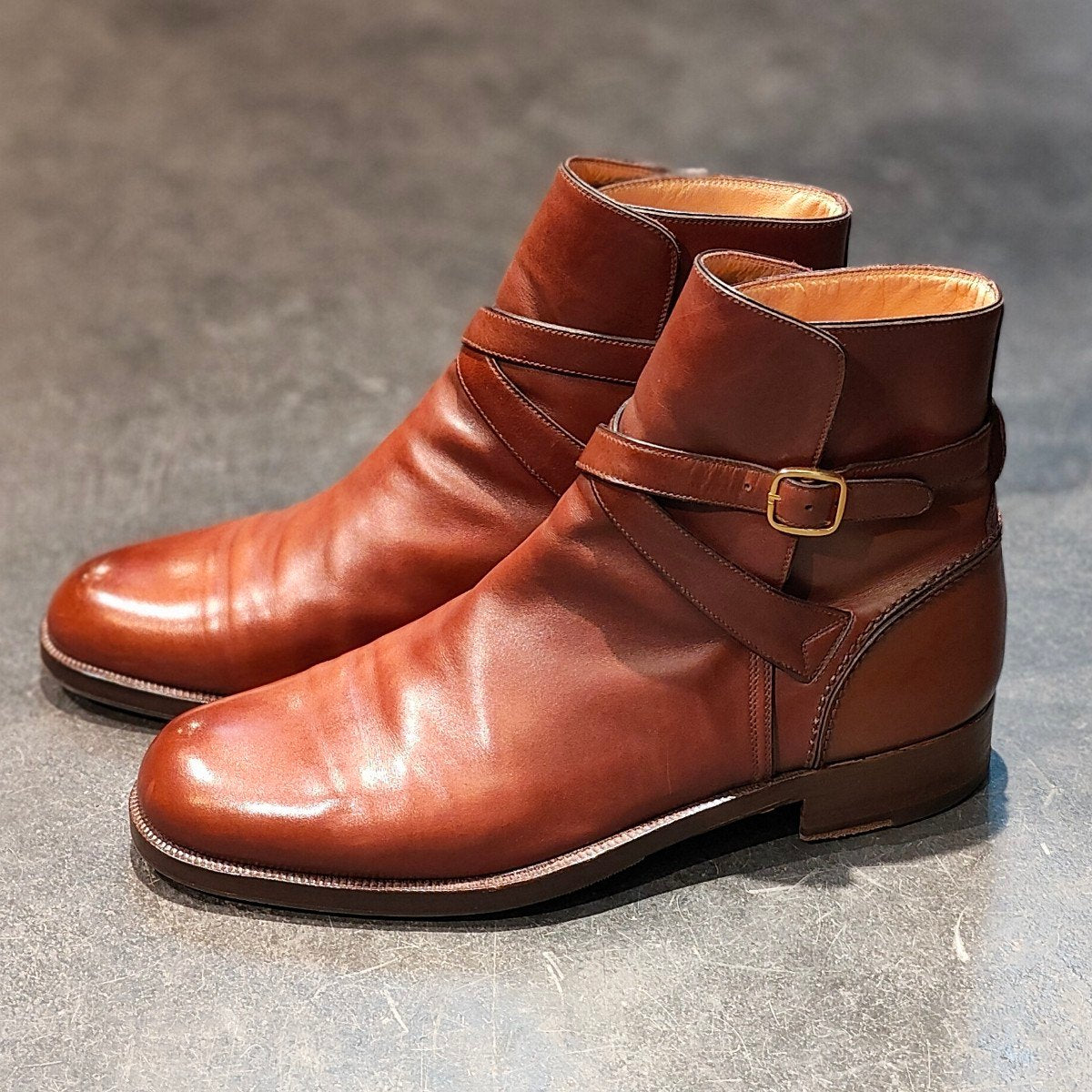 希少 極美品 【TANINO CRISCI】タニノクリスチー ジョッパーブーツ カーフ ブラウン サイズ UK8