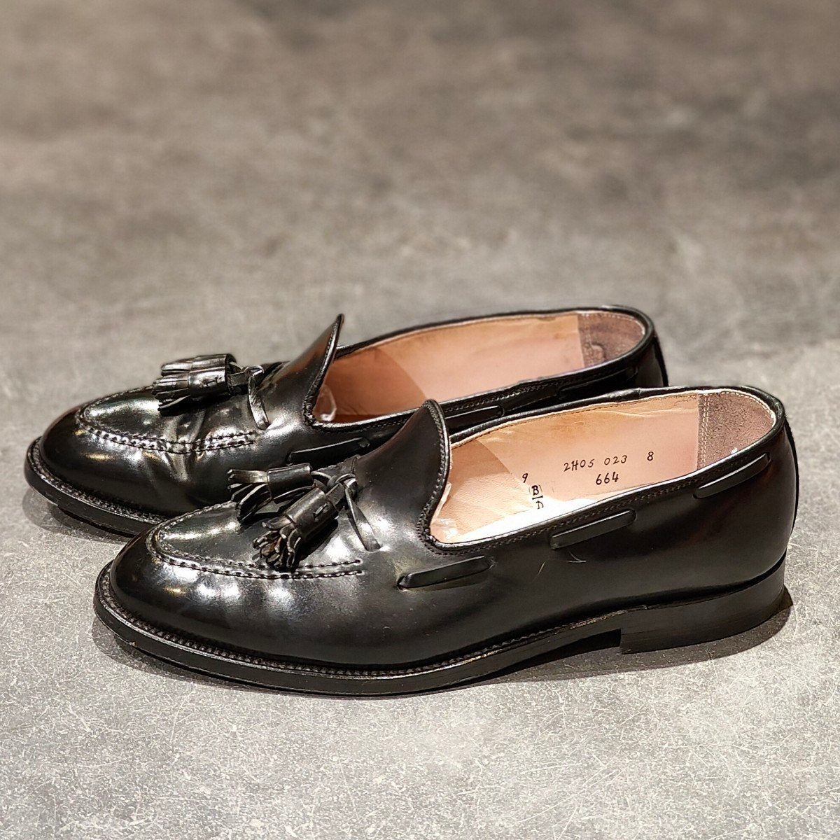 極美品 【ALDEN】オールデン 664 タッセルローファー コードバン ブラック サイズUS9D アバディーンラスト 参考定価¥217,800-