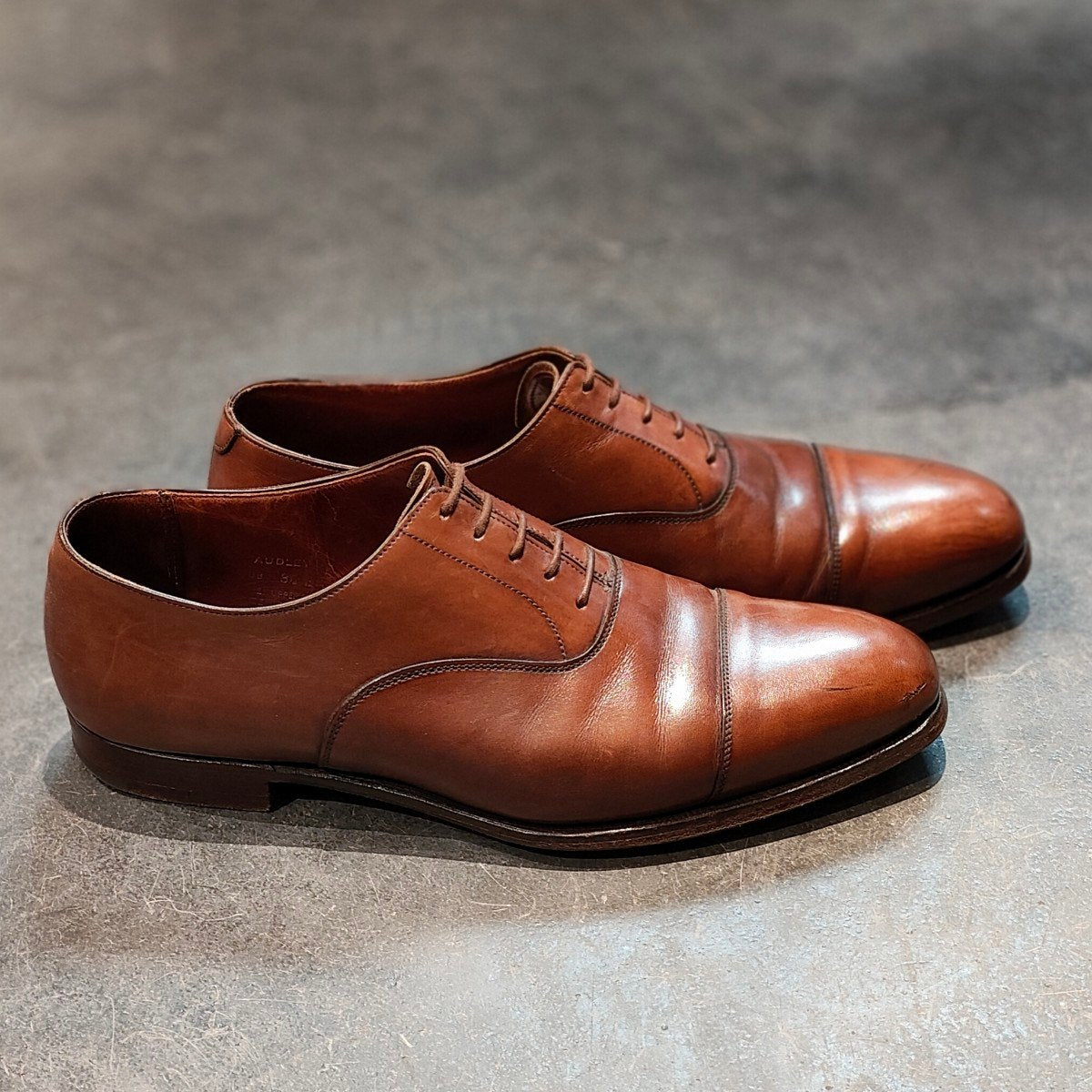 【CROCKETT&JONES】クロケット&ジョーンズ オードリー3ストレートチップ カーフ ブラウン サイズ UK8.5E