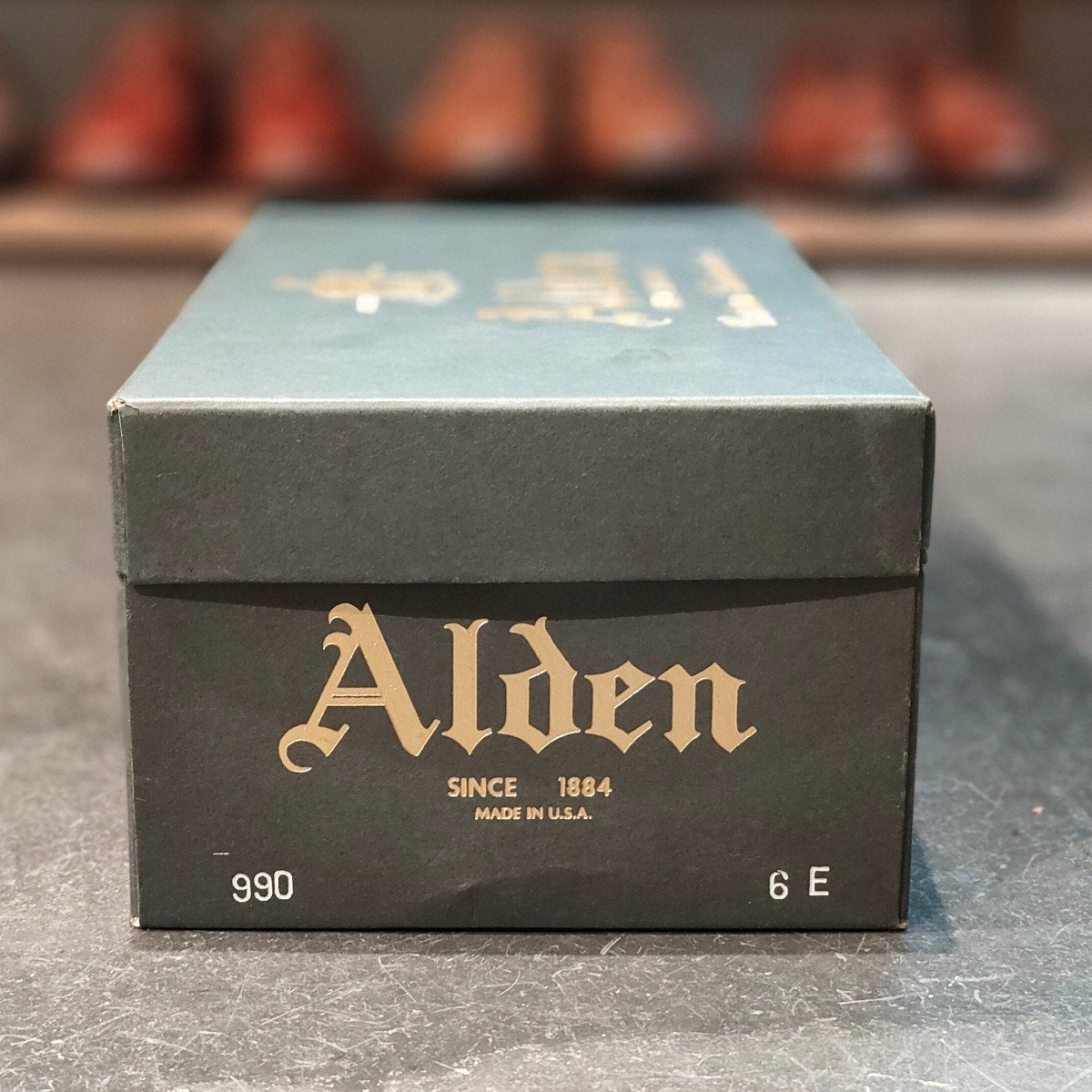 使用数回 【ALDEN】オールデン 990 プレーントゥ コードバン ダークバーガンディ サイズ US6E バリーラスト 定価 ¥211,200-