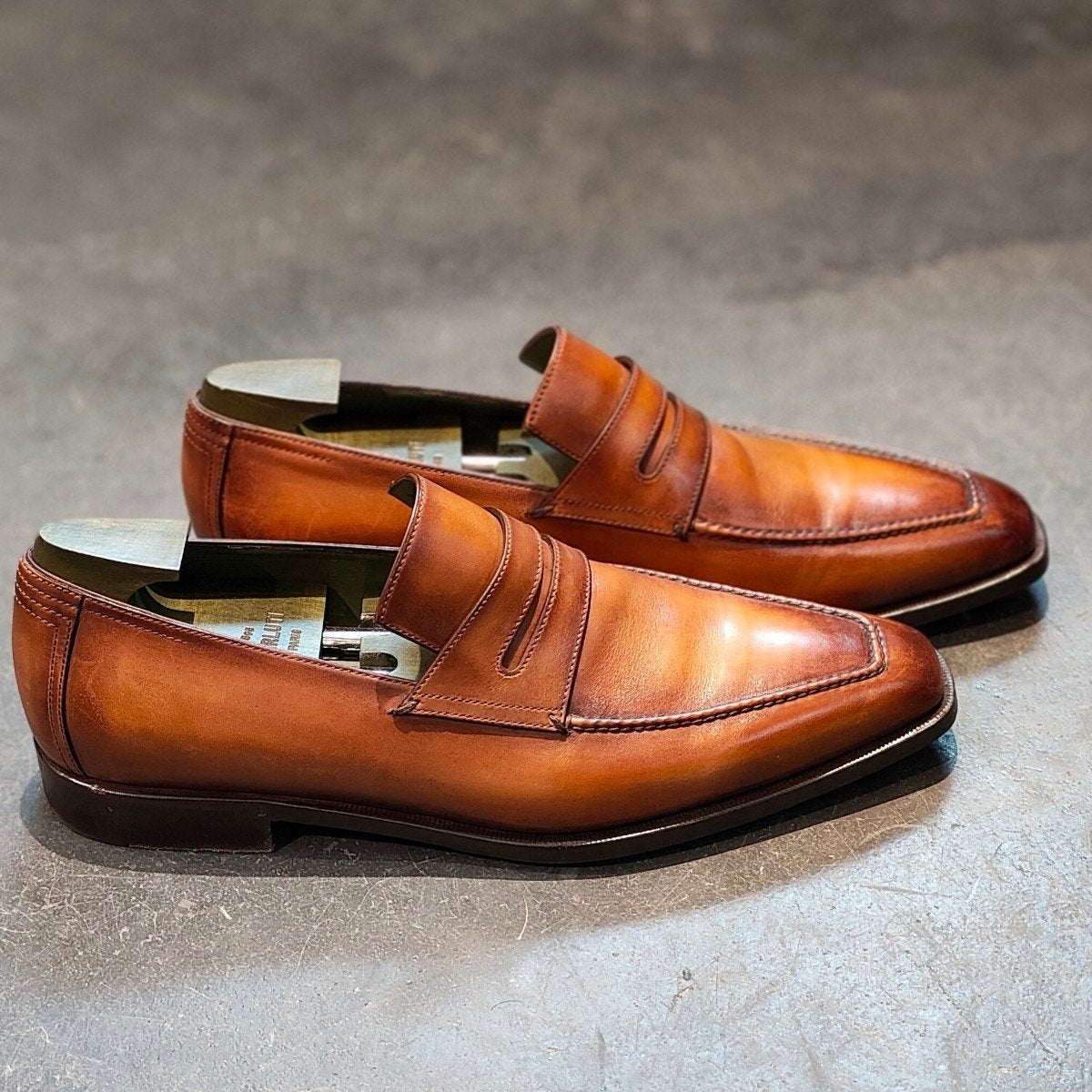 美品【BERLUTI】ベルルッティ 1213T アンディ カーフ パティーヌ ブラウン サイズ UK9