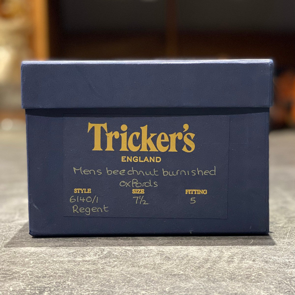 美品【Tricker's】トリッカーズ リージェント 6140 ストレートチップ カーフ ブラウン サイズUK7.5 参考定価¥110,000-