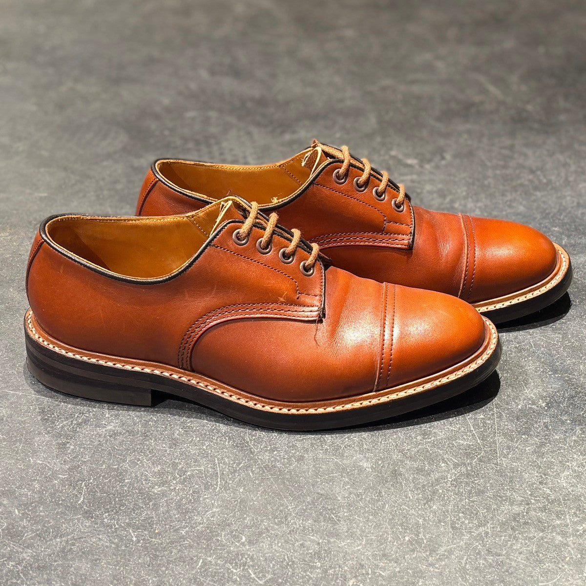 【Tricker’s】トリッカーズ レザーシューズ M798 ストレートチップ カーフ ブラウン サイズ UK8