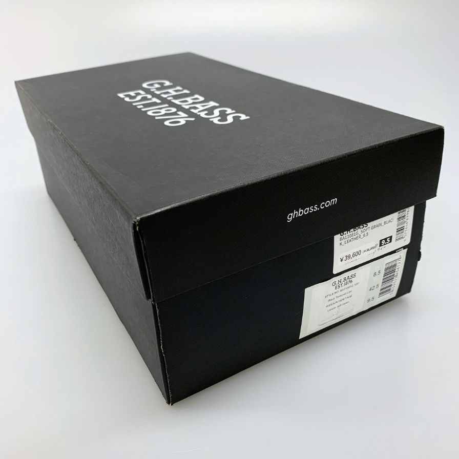 【G.H.Bass&Co.】ジーエイチバス ローファー シボレザー ブラック(黒) サイズ 9.5 ラスト