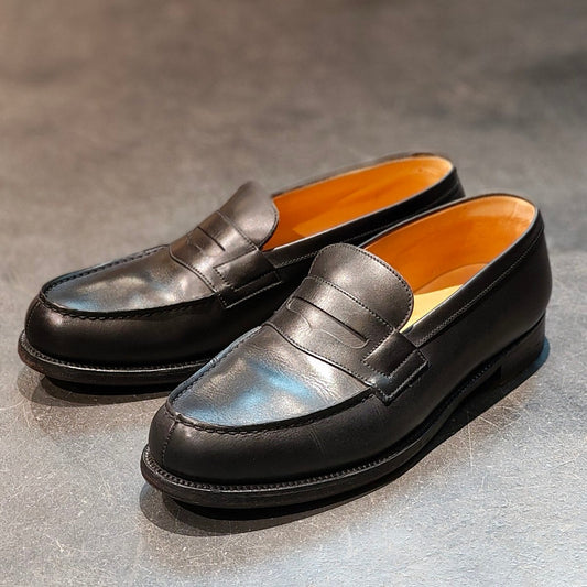 美品 【J.M.WESTON】ジェイエムウエストン 180 シグニチャーローファー カーフ ブラック サイズ UK6.5D 41ラスト 定価¥151,800-