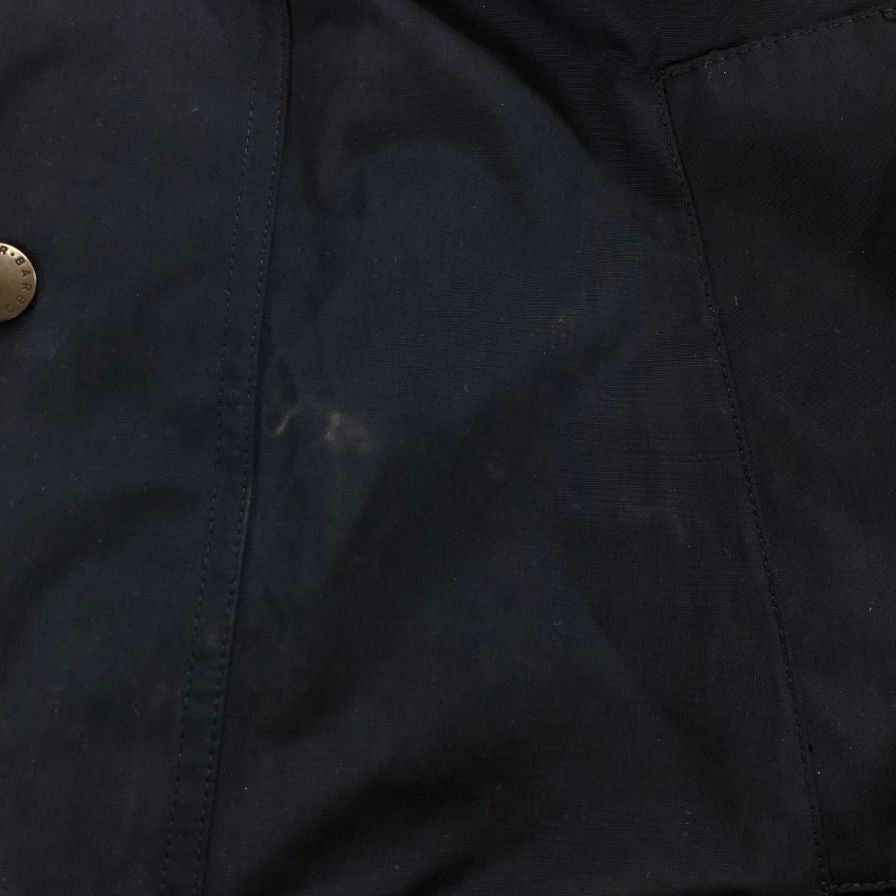 【Barbour】バブアー ビデイルジャケット ノンワックス ネイビー ポリエステル×コットン サイズ36