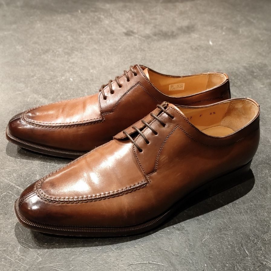 【Santoni】サントーニ 9475 Uチップ ブラウン サイズUK7