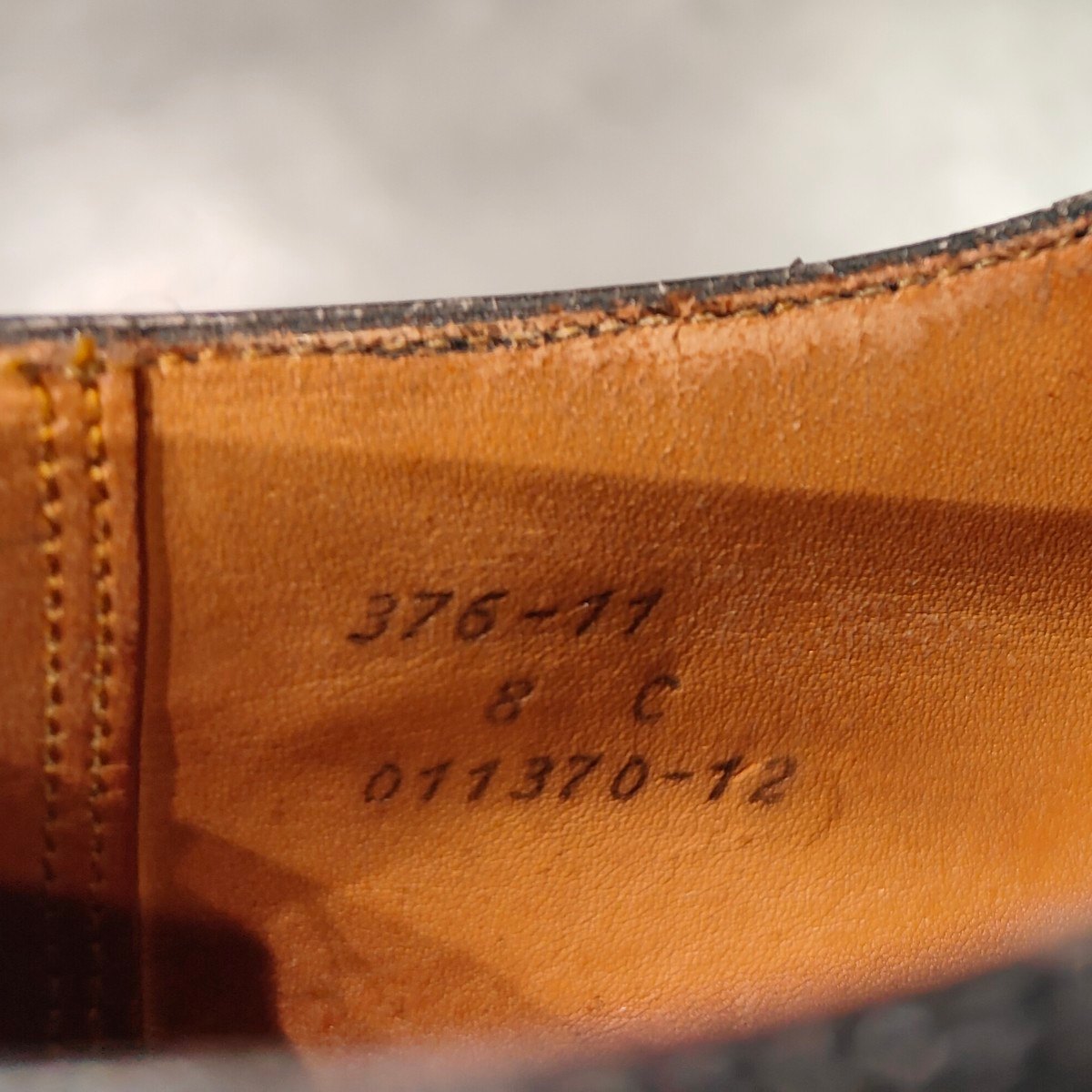 希少 美品【J.M.WESTON】ジェイエムウエストン 376 旧旧ロゴ ウイングチップ カーフ ブラック サイズ UK8C 11ラスト