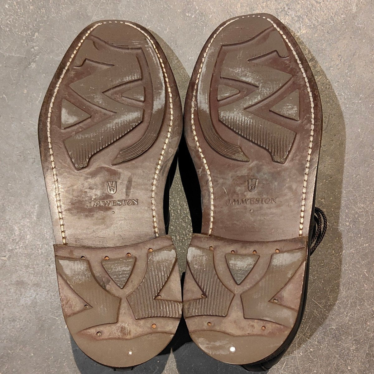 希少 【J.M.WESTON】ジェイエムウエストン 696 スプリットトゥダービー Uチップ ロシアンカーフ ブラック サイズ UK8D 23ラスト