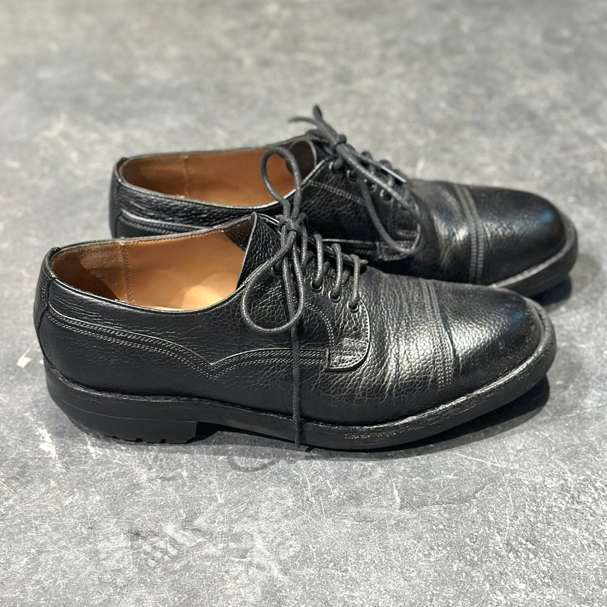 【JOSEPH CHEANEY】ジョセフチーニー 4436 ケンゴン2 グレインレザー ブラック メンズ サイズUK6.5 ラスト4436