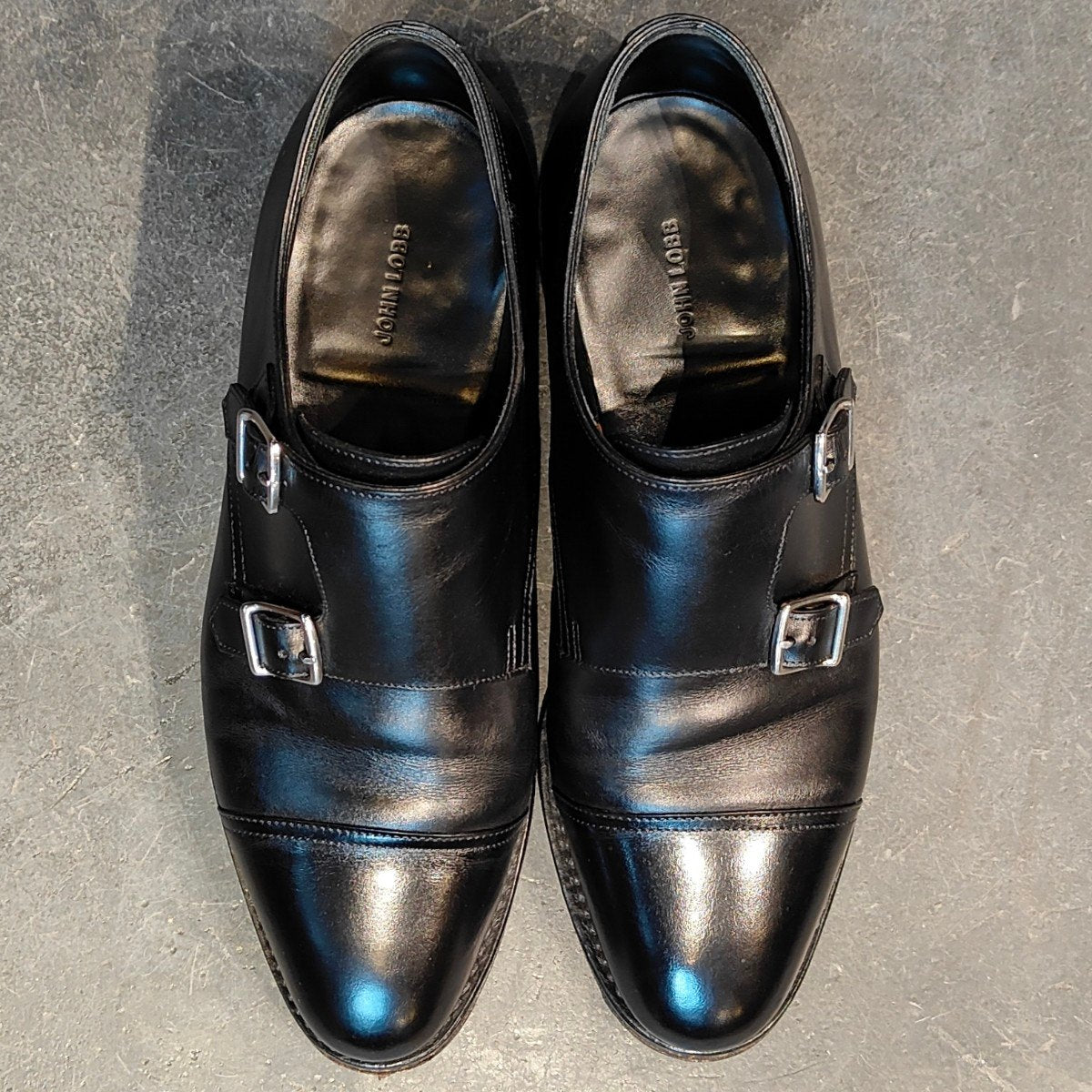 極美品【JOHN LOBB】ジョンロブ ウィリアム ダブルモンク カーフ ブラック サイズUK6E 9795ラスト 参考定価¥251,900-