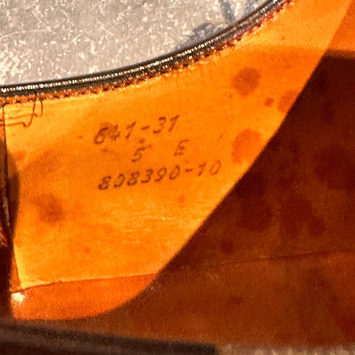 【J.M. WESTON】ジェイエムウエストン ゴルフ 641 Uチップ 旧旧ロゴ カーフ ブラウン サイズUK5E 31ラスト