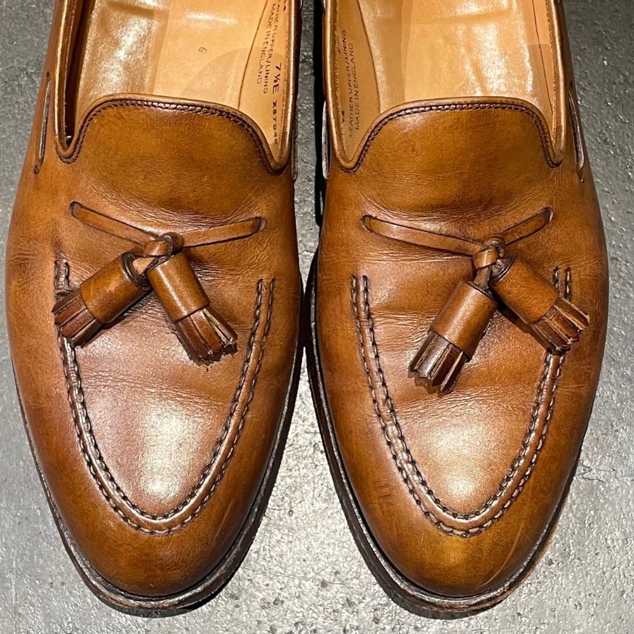 【CROCKETT&JONES】クロケット&ジョーンズ キャベンディッシュ3 タッセルローファー カーフ ブラウン サイズ UK7.5E