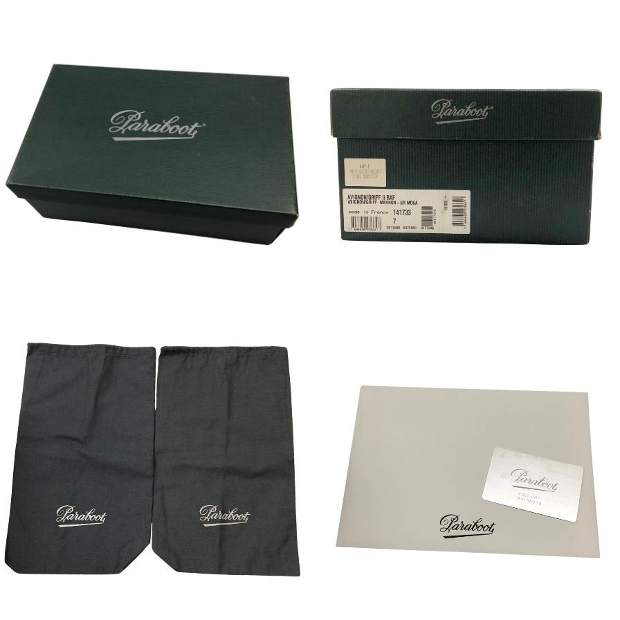 極美品 【Paraboot】パラブーツ アヴィニョン Uチップ グレインレザー ダークブラウン サイズ UK7 参考定価¥94,600-