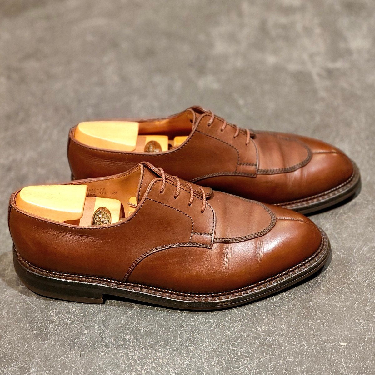 希少 【J.M.WESTON】ジェイエムウエストン 696 スプリットトゥダービー Uチップ ロシアンカーフ タンブラウン サイズ UK8D 22ラスト