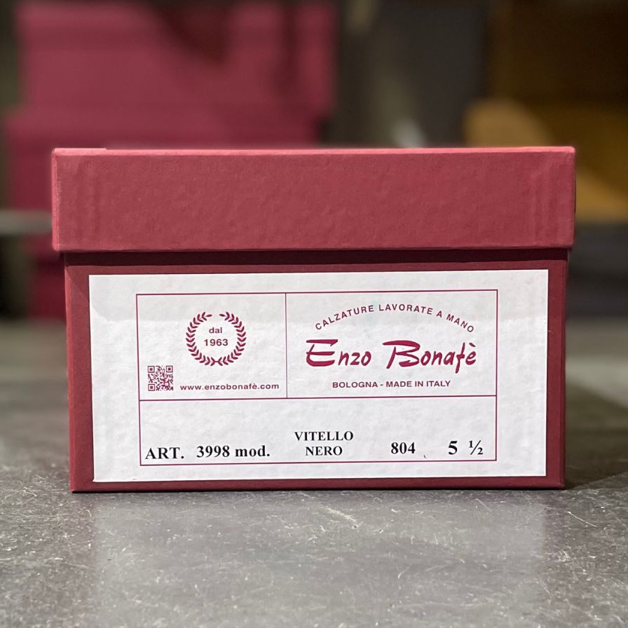 【Enzo Bonafe】エンツォ ボナフェ ART.3398 ストレートチップ アデレード カーフ ブラック サイズ UK5.5