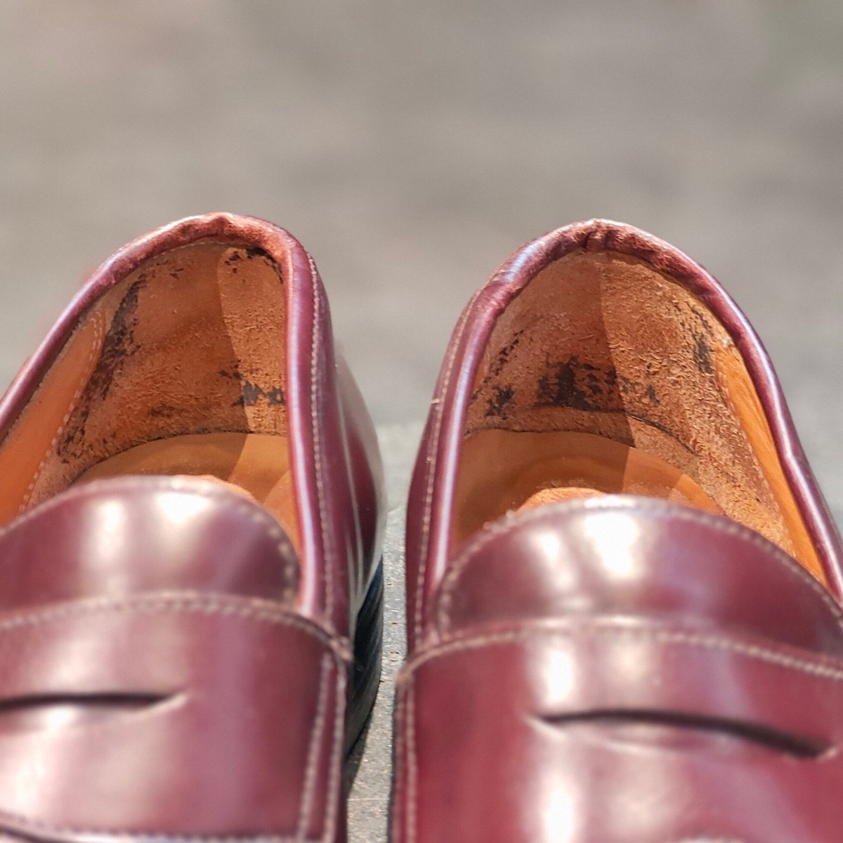 【Crockett&Jones】クロケット&ジョーンズ ボストン ローファー カーフ バーガンディ サイズUK6E 314ラスト