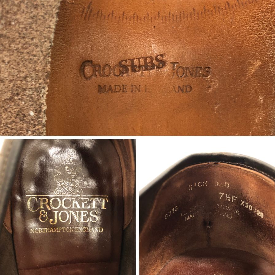 【CROCKETT&JONES】クロケット&ジョーンズ ビジネスシューズ カーフ ブラウン(茶系) サイズ UK7.5F ラスト