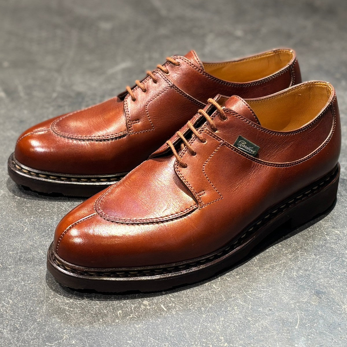 【Paraboot】パラブーツ レザーシューズ アヴィニョン Uチップ カーフ マロン サイズ UK5.5